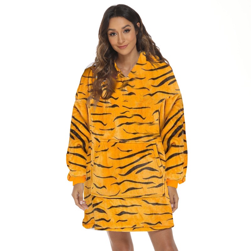 Print Hooded Blanket