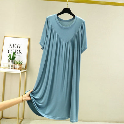 Modal V-Neck Pleated Nightdress