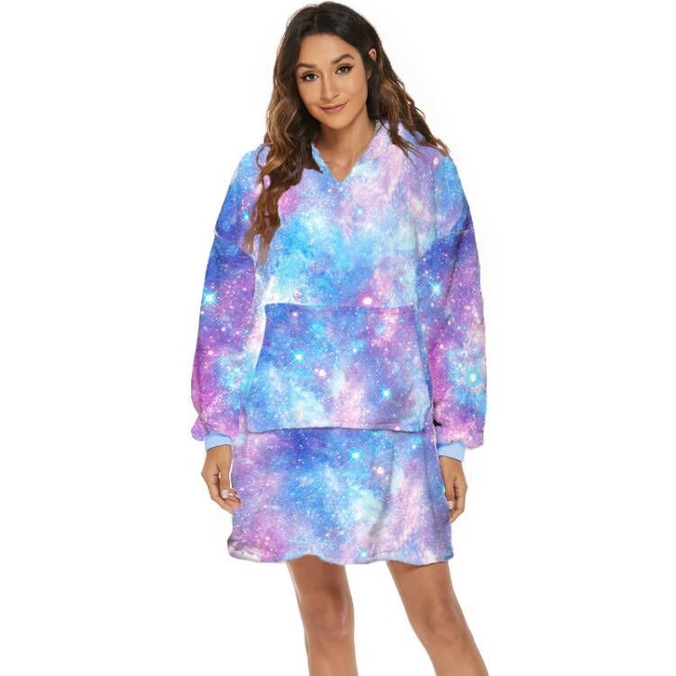 Print Hooded Blanket