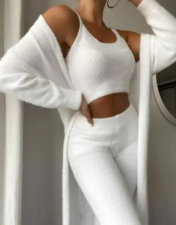 3-Piece Fuzzy Fleece Loungewear Set