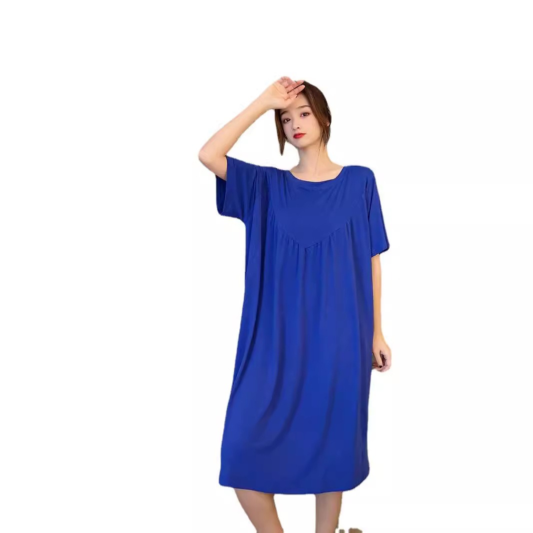 Modal V-Neck Pleated Nightdress