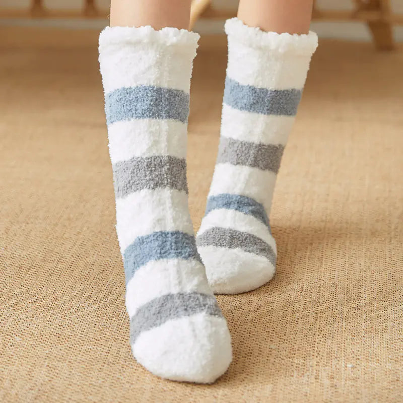 Thick Coral Fleece Floor Socks for Adults (Winter)
