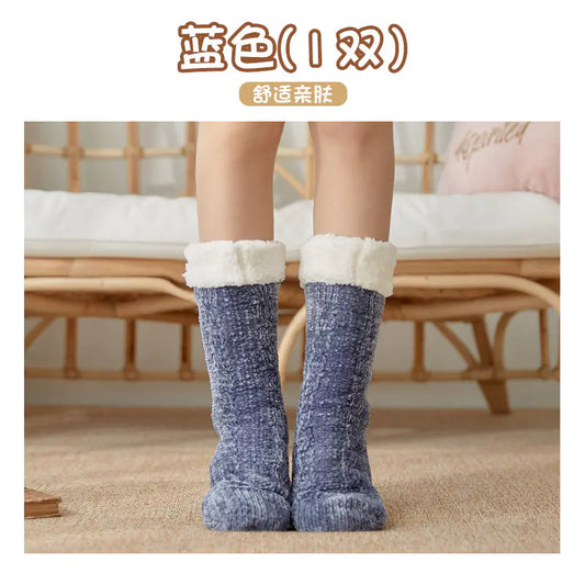 Winter Coral Fleece Thick Long Socks for Women