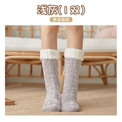 Winter Coral Fleece Thick Long Socks for Women