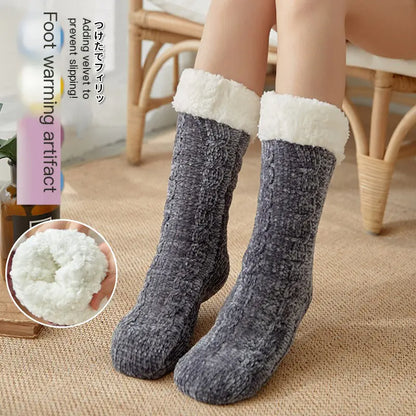 Winter Coral Fleece Thick Long Socks for Women