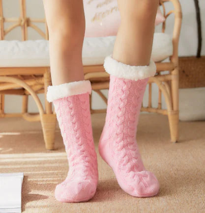 Thick Coral Fleece Floor Socks for Adults (Winter)