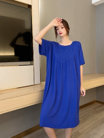Modal V-Neck Pleated Nightdress