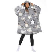 Print Hooded Blanket