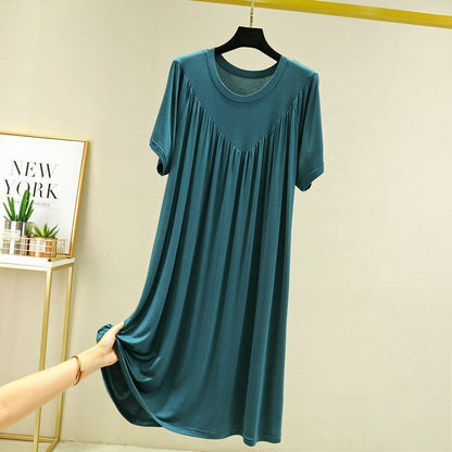 Modal V-Neck Pleated Nightdress