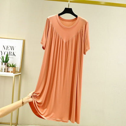 Modal V-Neck Pleated Nightdress