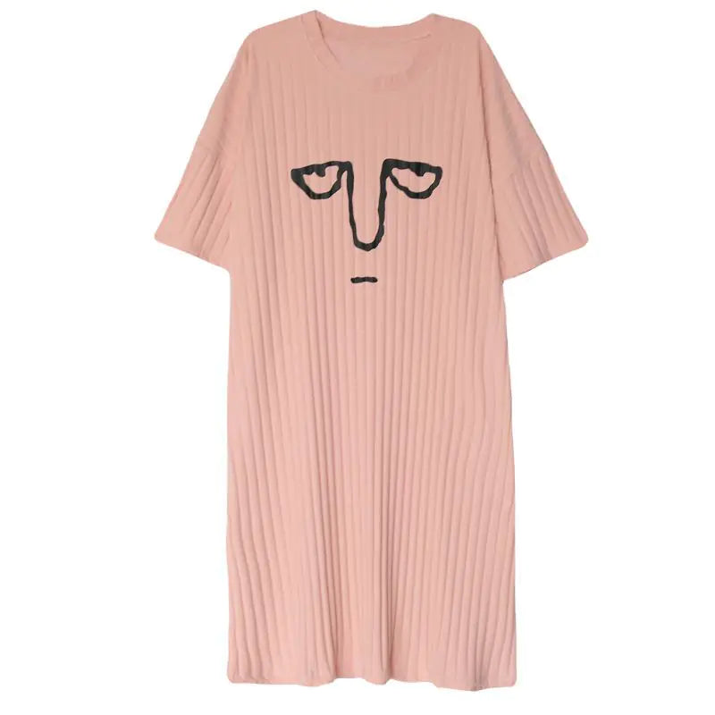 Summer Short Sleeve Sleep Dress with Fun Fruit Design